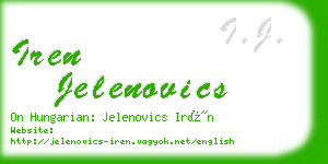 iren jelenovics business card